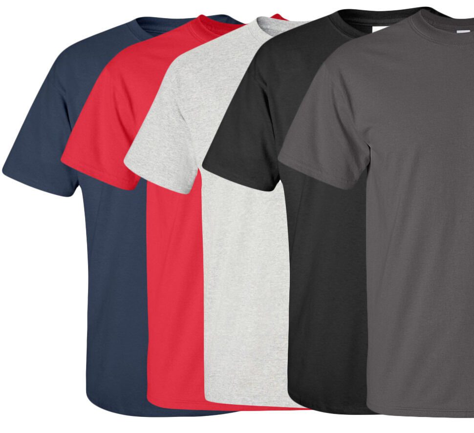 Navy, Red, Light Gray, Black, Dark Gray Tee Shirts